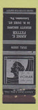 Matchbook Cover - Anne Fetter Beauty Salon Lancaster PA ADVANCE POOR STRIKER