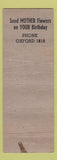 Matchbook Cover - Boyer's Flower Store Arlington VA ADVANCE WEAR
