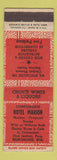 Matchbook Cover - Hotel Marion Menomonie WI ADVANCE