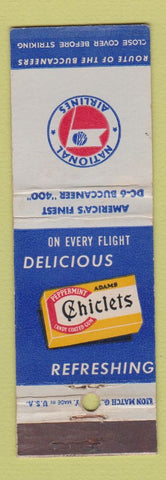 Matchbook Cover - National Airlines Chiclets Gum