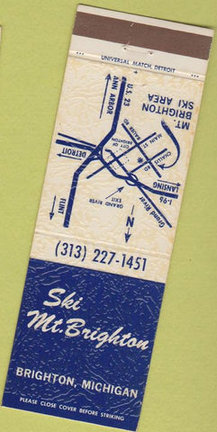 Matchbook Cover - Ski Mount Brighton Brighton MI