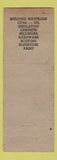 Matchbook Cover - Devlin Lumber Supply New Rochelle NY ADVANCE WEAR