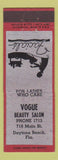 Matchbook Cover - Vogue Beauty Salon Daytona Beach FL ADVANCE