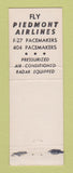 Matchbook Cover - Piedmont Airlines Route of the Pacemakers DD Bean
