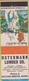 Matchbook Cover - Ostermann Lumber Sylvan Grove KS hillbilly outhouse