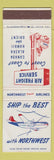 Matchbook Cover - Northwest Orient Airlines Air Freight WEAR