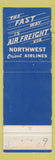 Matchbook Cover - Northwest Orient Airlines Air Freight WEAR