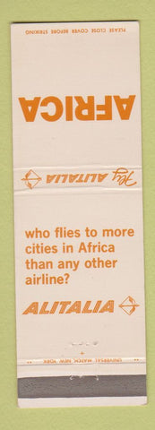 Matchbook Cover - Alitalia Airlines Africa