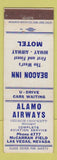 Matchbook Cover - Alamo Airways Las Vegas NV Beacon Inn