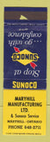 Matchbook Cover - Maryhill Manufacturing Sunoco oil gas Maryhill ON WORN