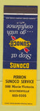 Matchbook Cover - Perron Sunoco oil gas Boucherville QC