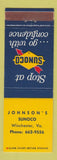 Matchbook Cover - Sunoco oil gas Johnson's Winchester VA