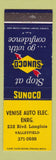 Matchbook Cover - Venise Sunoco oil gas Valleyfield QC