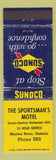 Matchbook Cover - Sportsman's Motel Sunoco oil gas Marten River ON WEAR