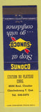 Matchbook Cover - Station Du Plateau Sunoco oil gas Charlesbourg QC