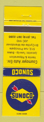 Matchbook Cover - Sunoco oil gas Cournoyer St Cyrille de Wendover QC