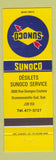 Matchbook Cover - Sunoco oil gas Desilets Drummondville QC