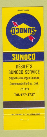 Matchbook Cover - Sunoco oil gas Desilets Drummondville QC
