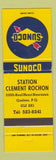 Matchbook Cover - Sunoco oil gas Clement Rochon Quebec City QC