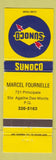 Matchbook Cover - Sunoco oil gas Marcel Fournelle Ste Agathe Des Monts QC