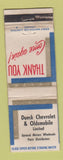 Matchbook Cover - Dueck Chevrolet Oldsmobile Canada WEAR