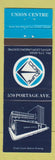Matchbook Cover - Union Centre Winnipeg MB