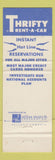 Matchbook Cover - Thrifty Car Rentals Casper WY