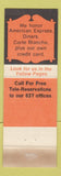 Matchbook Cover - Budget Car Rentals Bismarck ND WORN
