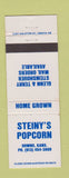 Matchbook Cover - Steiny's Popcorn Downs KS
