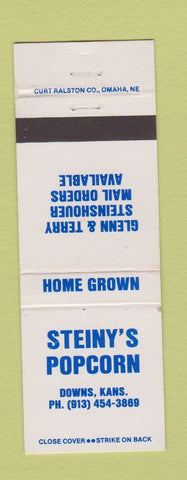 Matchbook Cover - Steiny's Popcorn Downs KS