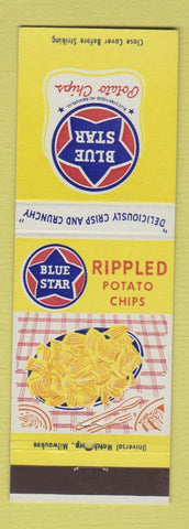 Matchbook Cover - Blue Star Potato Chips Rockford IL popcorn WEAR