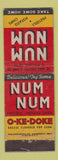 Matchbook Cover - Num Num Potato Chips Pretzels Cleveland OH WEAR