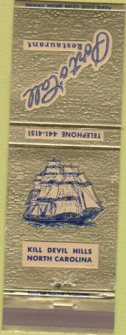 Matchbook Cover - Port O Call Restaurant Kill Devil Hills NC