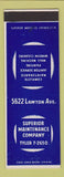 Matchbook Cover - Superior Maintenance  SAMPLE