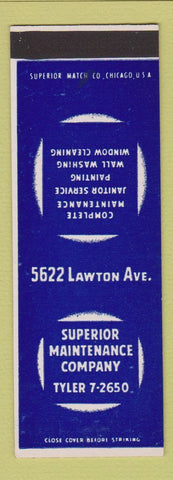 Matchbook Cover - Superior Maintenance  SAMPLE