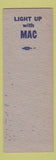 Matchbook Cover - Superior Maintenance  SAMPLE