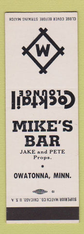 Matchbook Cover - Mike's Bar Owatonna MN SAMPLE