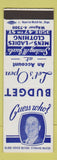 Matchbook Cover - Al Jacobs' Clothes SAMPLE