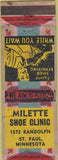 Matchbook Cover - Milette Shoe Clinic St Paul MN WORN