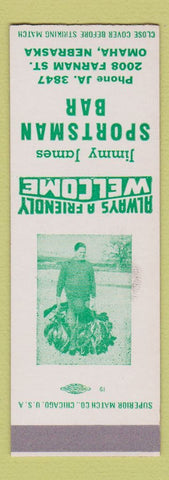 Matchbook Cover - Jimmy James Sportsman Bar Omaha NE pheasant? SAMPLE