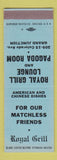 Matchbook Cover - Royal Grill Lounge Pagoda Room Grand Junction Colorado SAMPLE