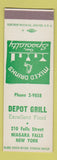 Matchbook Cover - Depot Grill Niagara Falls NY SAMPLE