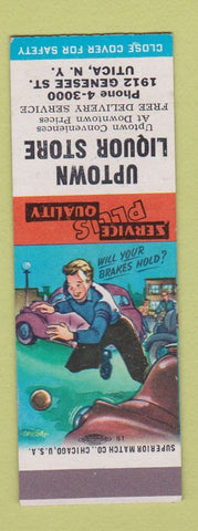 Matchbook Cover - Uptown Liquor Store Utica NY SAMPLE