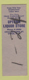 Matchbook Cover - Uptown Liquor Store Utica NY SAMPLE