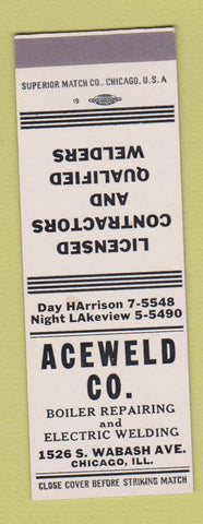 Matchbook Cover - Aceweld Welding Chicago IL SAMPLE