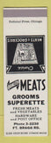 Matchbook Cover - Grooms Superette Grocery  SAMPLE