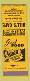 Matchbook Cover - Hill's Cafe Council Bluffs IA SAMPLE