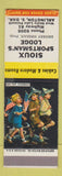 Matchbook Cover - Sioux Sportsman's Lodge Arlington SD Ernest Nessan SAMPLE