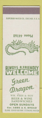 Matchbook Cover - Green Dragon Restaurant  SAMPLE