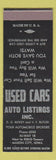 Matchbook Cover - Auto Listings Car Sales Mason City IA SAMPLE